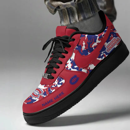 [SUPER SALE] NEW CUSTOMIZED NHL11 MCD MONTREAL CANADIENS AF1 SHOES