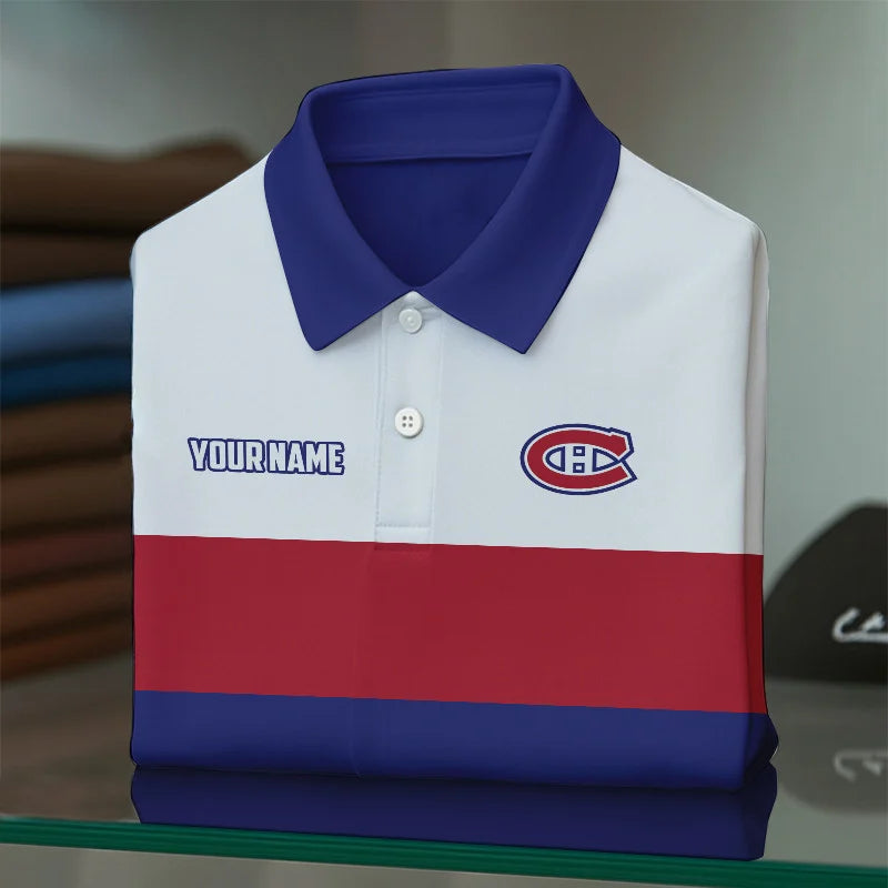 [SUPER SALE] NEW CUSTOMIZED NHL11 MCD MONTREAL CANADIENS POLO SHIRT