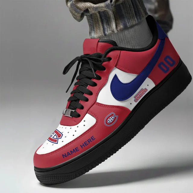 [SUPER SALE] NEW CUSTOMIZED NHL11 MCD MONTREAL CANADIENS AF1 SHOES
