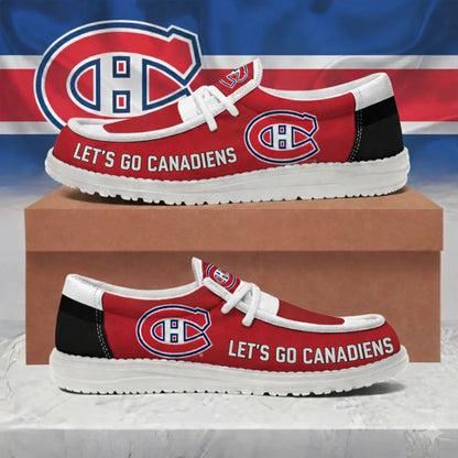 LIMITED EDITION - NEW CUSTOMIZED NHL11 MCD MONTREAL CANADIENS LOAFER SHOES