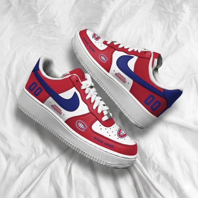 [SUPER SALE] NEW CUSTOMIZED NHL11 MCD MONTREAL CANADIENS AF1 SHOES