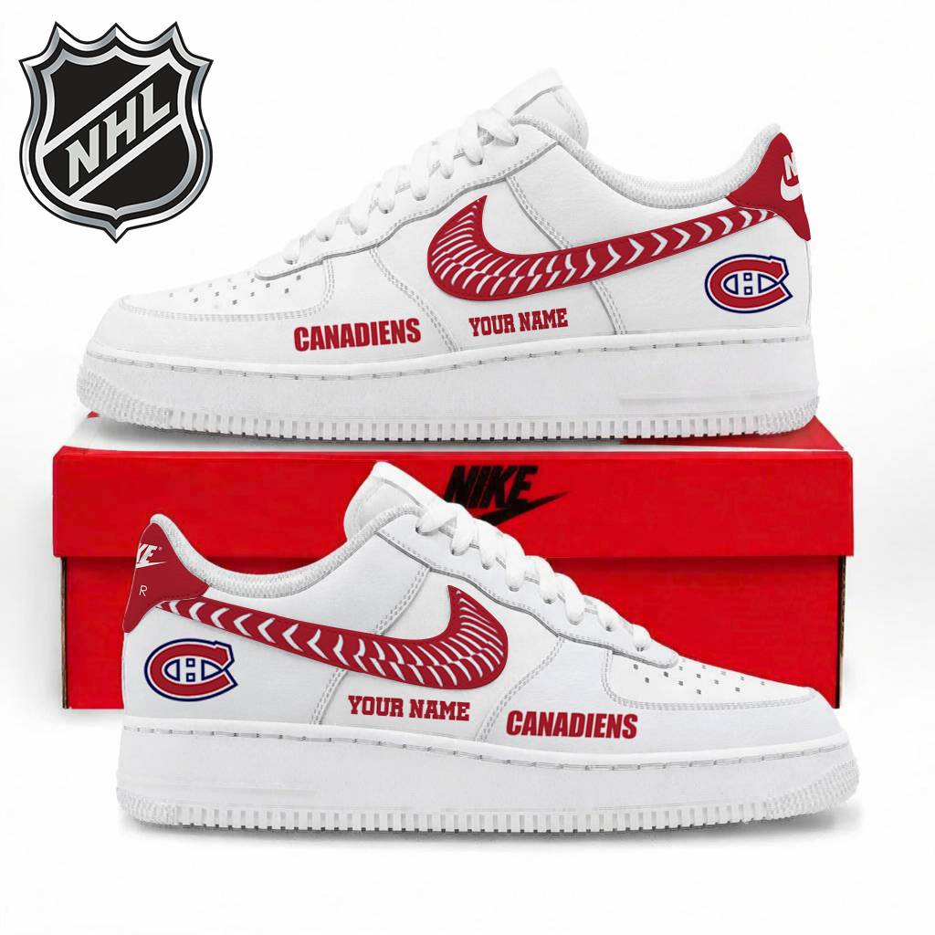 LIMITED EDITION - NEW CUSTOMIZED NHL11 MCD MONTREAL CANADIENS AF1 SNEAKERS