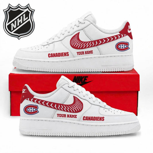 LIMITED EDITION - NEW CUSTOMIZED NHL11 MCD MONTREAL CANADIENS AF1 SNEAKERS