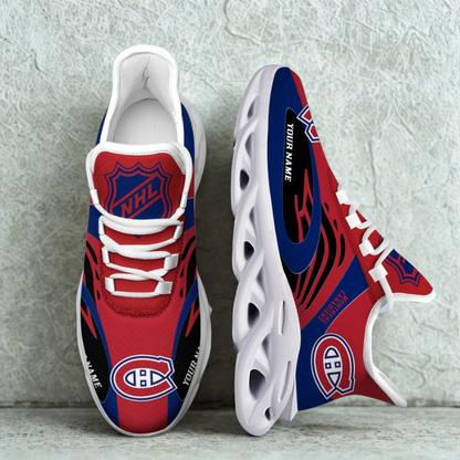[SUPER SALE ] NEW CUSTOMIZED NHL11 MCD MONTREAL CANADIENS MAX SOUL SHOES