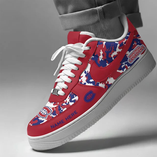 [SUPER SALE] NEW CUSTOMIZED NHL11 MCD MONTREAL CANADIENS AF1 SHOES