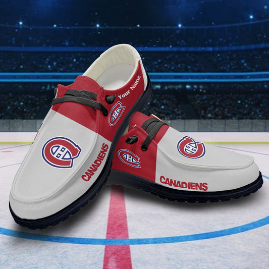 LIMITED EDITION - NEW CUSTOMIZED NHL11 MCD MONTREAL CANADIENS PREMIUM LOAFER SHOES