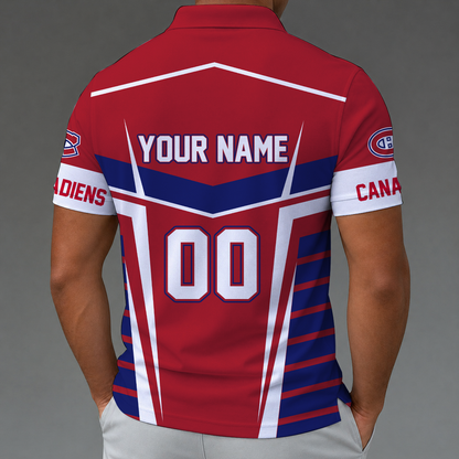 LIMITED EDITION - NEW CUSTOMIZED NHL11 MCD MONTREAL CANADIENS POLO SHIRT