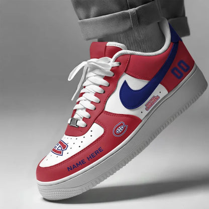 [SUPER SALE] NEW CUSTOMIZED NHL11 MCD MONTREAL CANADIENS AF1 SHOES