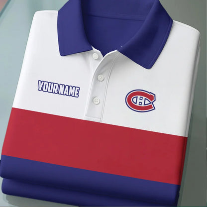 [SUPER SALE] NEW CUSTOMIZED NHL11 MCD MONTREAL CANADIENS POLO SHIRT