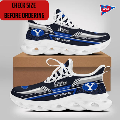 ELITE EDITION - NEW CUSTOMIZED NCAA FBS11 BYU BYU COUGARS CLUNKY SNEAKERS