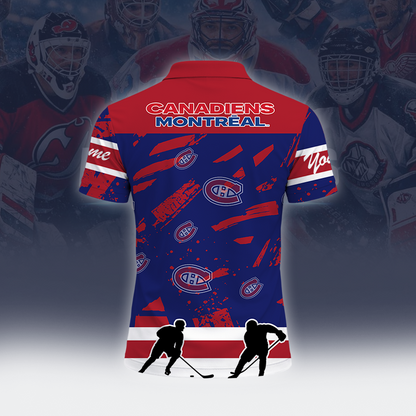 [SUPER SALE] NEW CUSTOMIZED NHL11 MCD MONTREAL CANADIENS POLO SHIRT