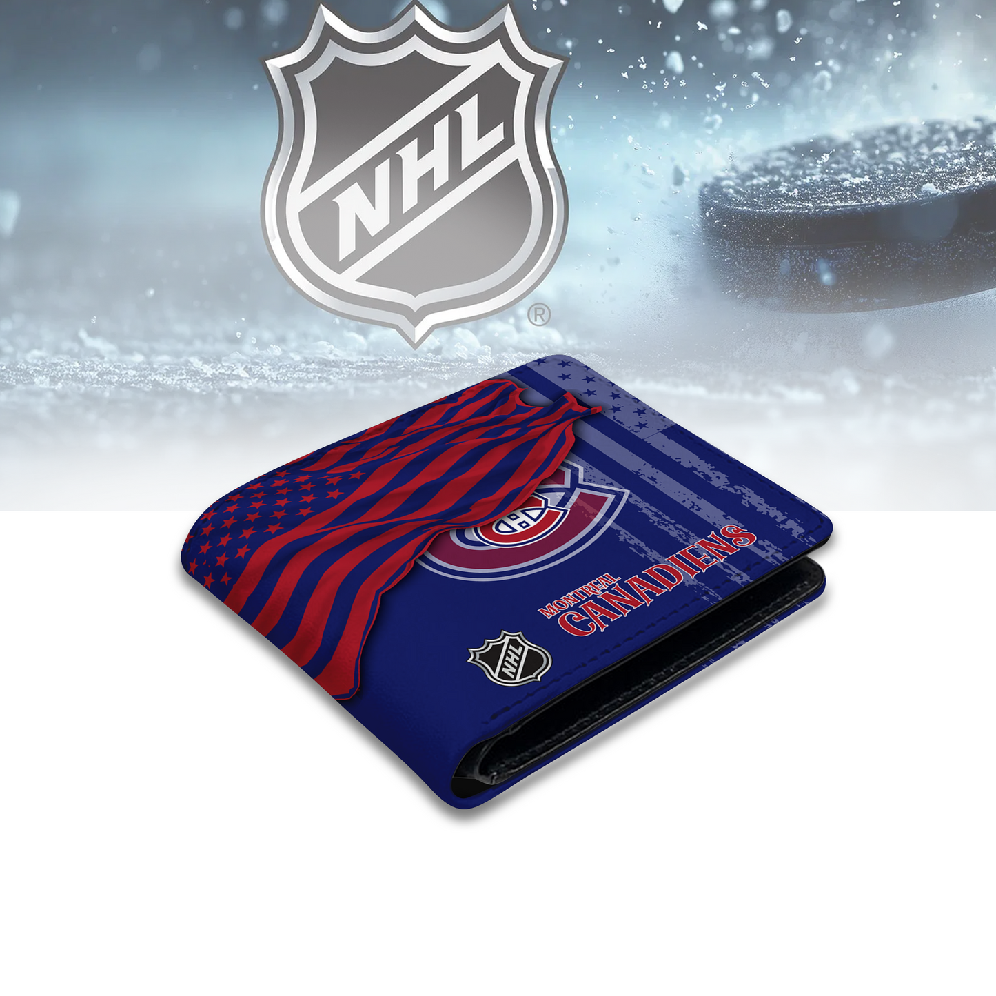 [SUPER SALE ] NEW CUSTOMIZED NHL11 MCD MONTREAL CANADIENS LEATHER WALLET