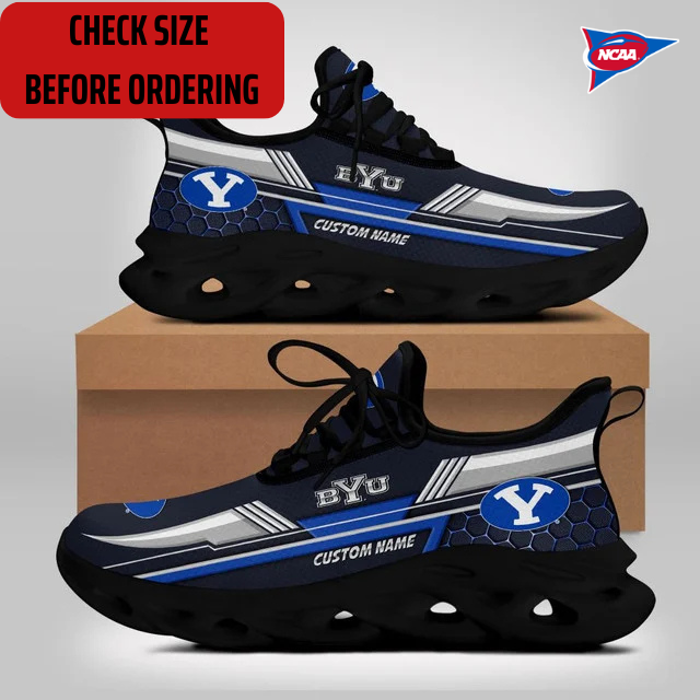 ELITE EDITION - NEW CUSTOMIZED NCAA FBS11 BYU BYU COUGARS CLUNKY SNEAKERS