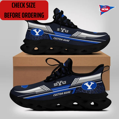 ELITE EDITION - NEW CUSTOMIZED NCAA FBS11 BYU BYU COUGARS CLUNKY SNEAKERS