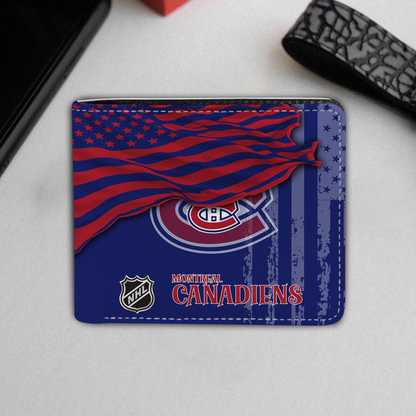 [SUPER SALE ] NEW CUSTOMIZED NHL11 MCD MONTREAL CANADIENS LEATHER WALLET
