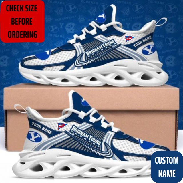 VIRAL EDITION - NEW CUSTOMIZED NCAA FBS11 BYU BYU COUGARS CLUNKY SNEAKERS