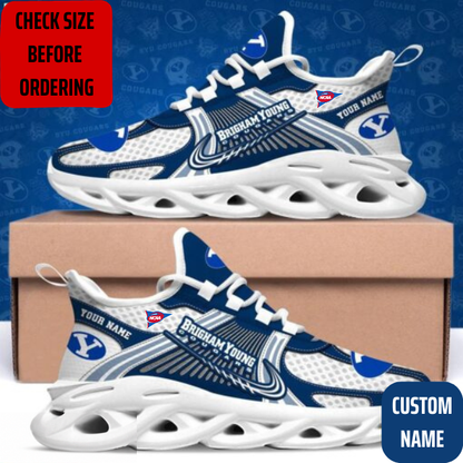 VIRAL EDITION - NEW CUSTOMIZED NCAA FBS11 BYU BYU COUGARS CLUNKY SNEAKERS