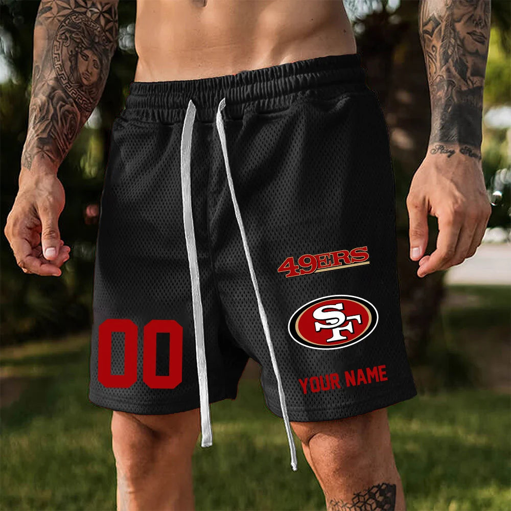 ELITE EDITION - NEW CUSTOMIZED NFL11 SF49 SAN FRANCISCO 49ERS SHORT PANTS