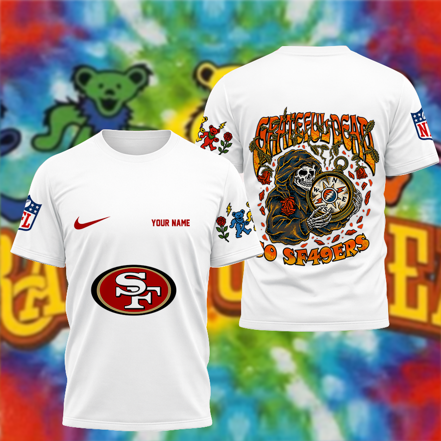[SPECIAL OFFER] NEW CUSTOMIZED NFL11 SF49 SAN FRANCISCO 49ERS x GRATEFUL DEAD T-SHIRT, HOODIE, ZIP HOODIE