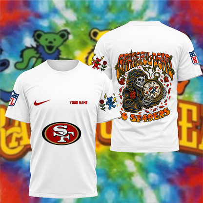 [SPECIAL OFFER] NEW CUSTOMIZED NFL11 SF49 SAN FRANCISCO 49ERS x GRATEFUL DEAD T-SHIRT, HOODIE, ZIP HOODIE