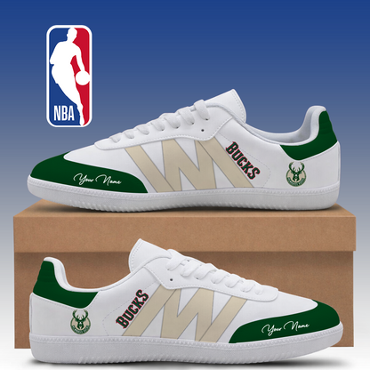 LIMITED EDITION - NEW CUSTOMIZED NBA11 MBU MILWAUKEE BUCKS CLASSIC SNEAKERS