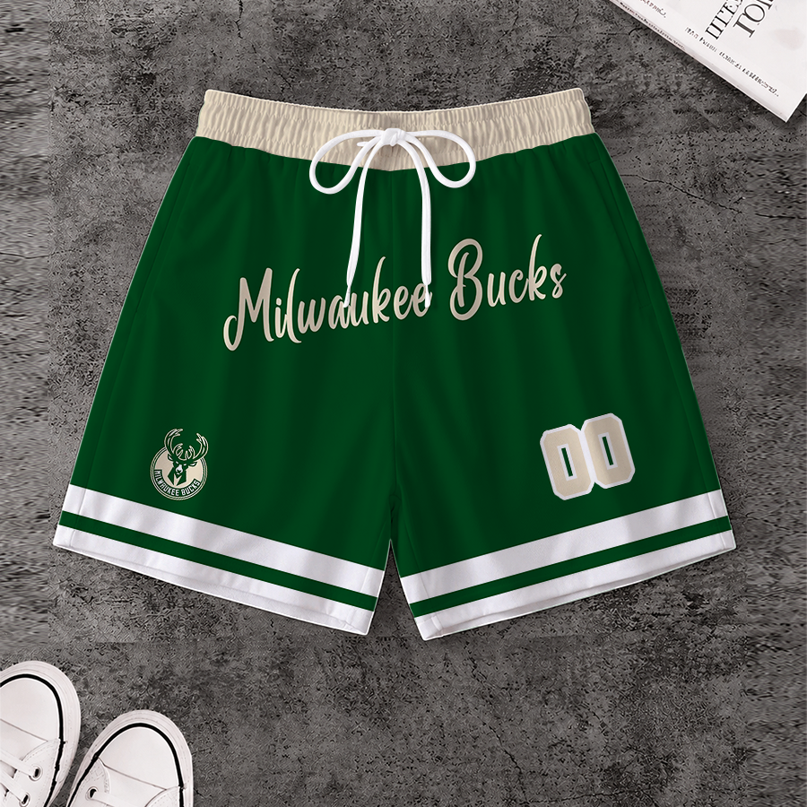 LIMITED EDITION - NEW CUSTOMIZED NBA11 MBU MILWAUKEE BUCKS SHORT PANTS