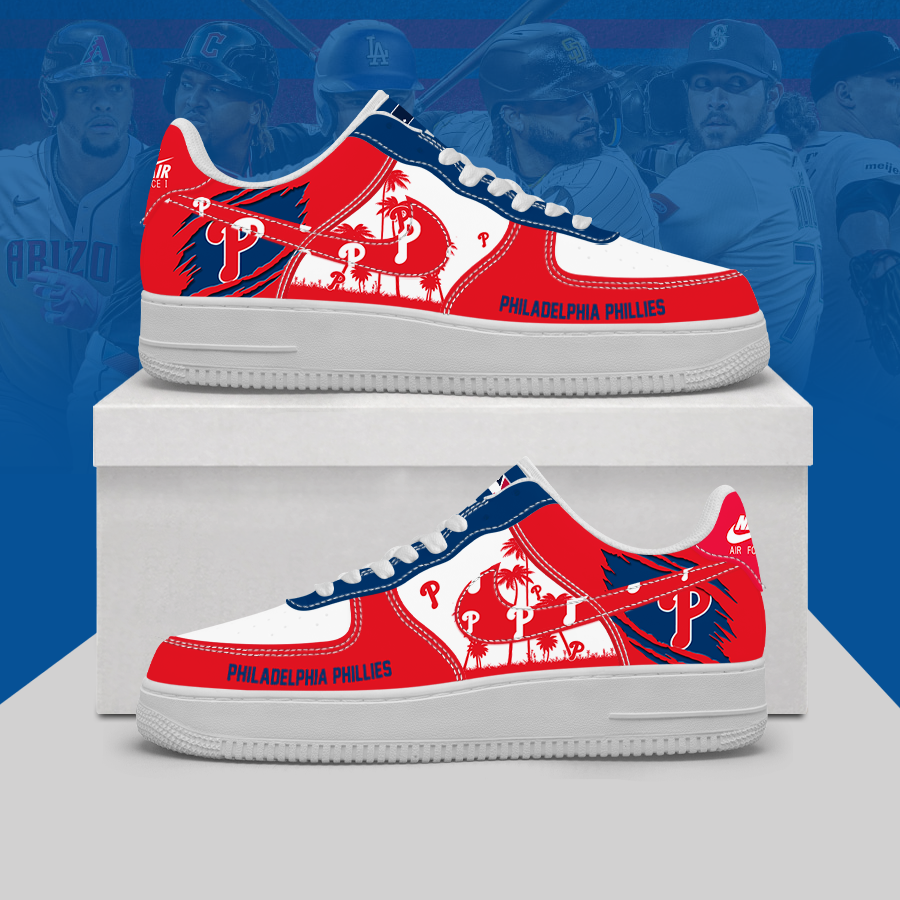 [FLASH SALE] NEW CUSTOMIZED MLB11 PPS PHILADELPHIA PHILLIES AF1 SHOES