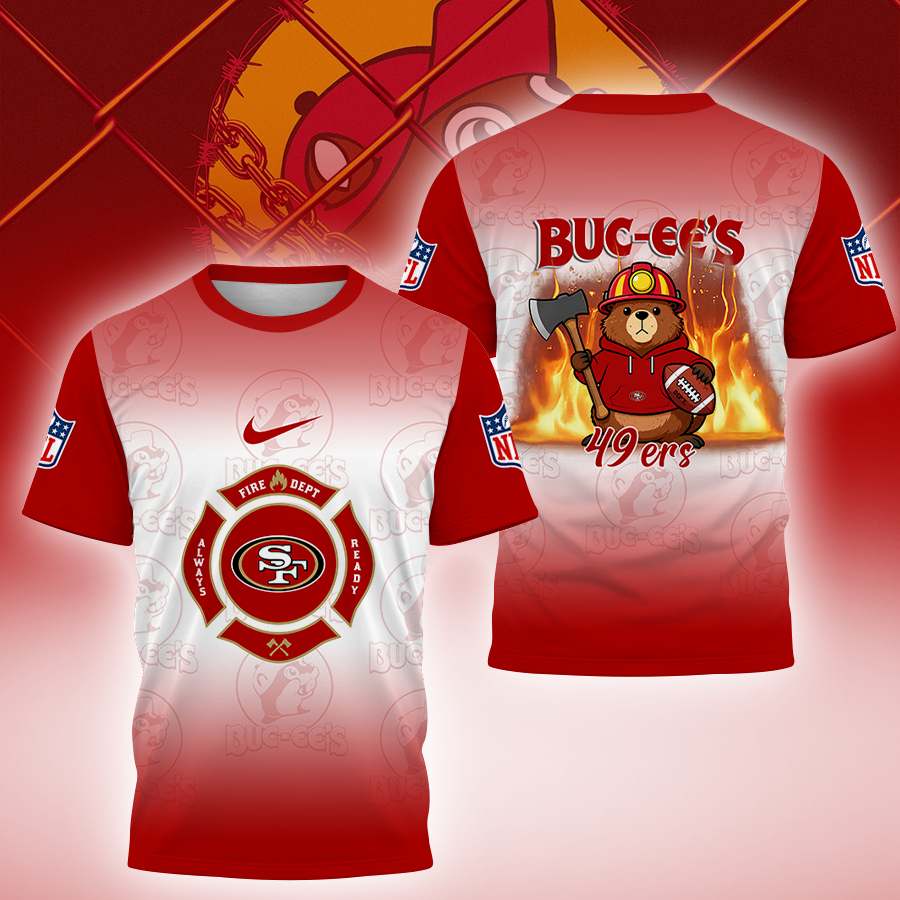 [SPECIAL OFFER] NEW CUSTOMIZED NFL11 SF49 SAN FRANCISCO 49ERS BUC-EE'S T-SHIRT, HOODIE & ZIP HOODIE