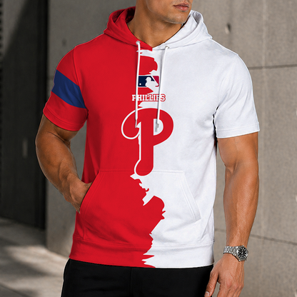 LIMITED EDITION - NEW CUSTOMIZED MLB11 PPS PHILADELPHIA PHILLIES SHORT SLEEVE HOODIE