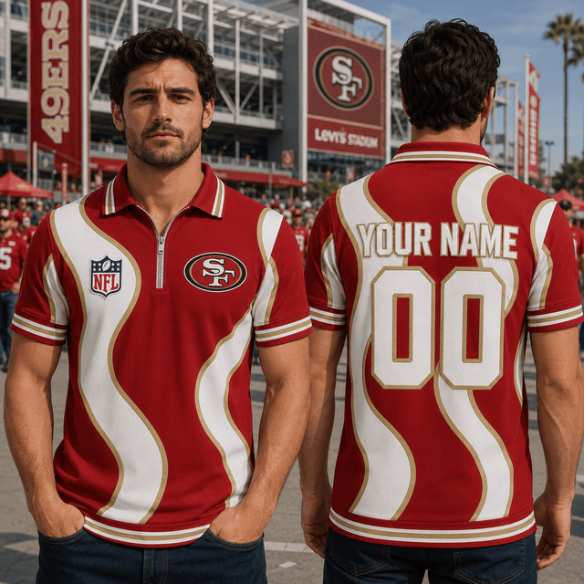 EXCLUSIVE EDITION - NEW CUSTOMIZED NFL11 SF49 SAN FRANCISCO 49ERS POLO SHIRT, ZIP POLO SHIRT, T-SHIRT, HOODIE, ZIP HOODIE & SWEATSHIRT
