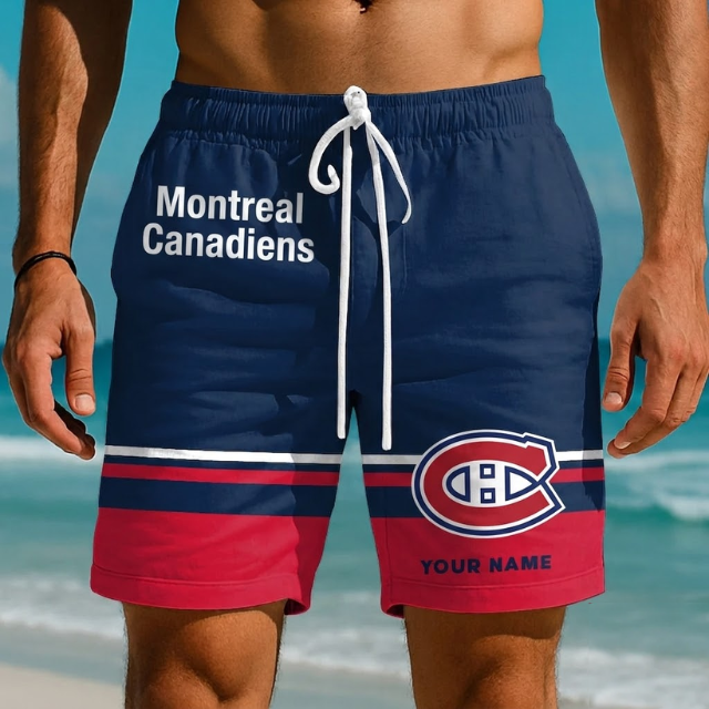 EXCLUSIVE EDITION - NEW CUSTOMIZED NHL11 MCD MONTREAL CANADIENS SHORT PANTS
