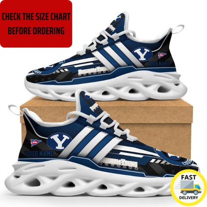 ELITE EDITION - NEW CUSTOMIZED NCAA FBS11 BYU BYU COUGARS CLUNKY SNEAKERS