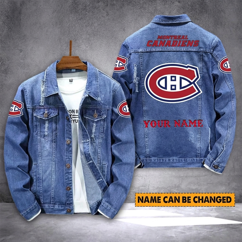 ELITE EDITION - NEW CUSTOMIZED NHL11 MCD MONTREAL CANADIENS DENIM JACKET