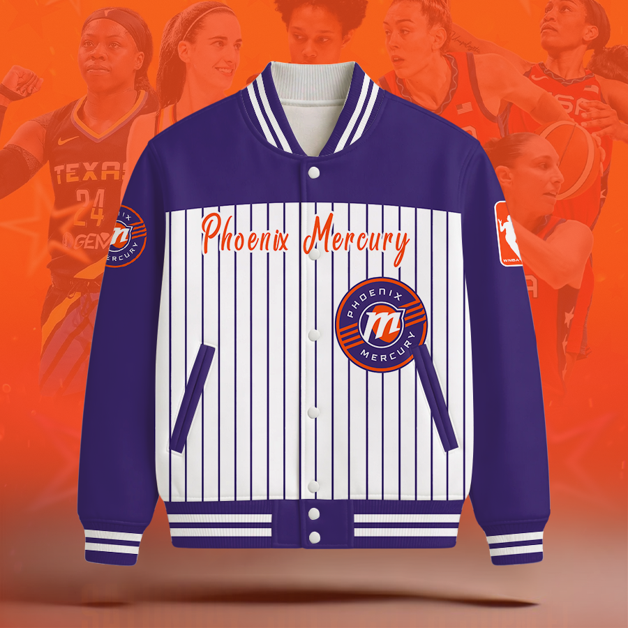 [FAN FAVORITE] NEW CUSTOMIZED WNBA11 PNM PHOENIX MERCURY BASEBALL JACKET
