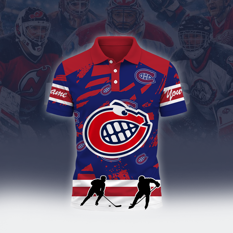 [SUPER SALE] NEW CUSTOMIZED NHL11 MCD MONTREAL CANADIENS POLO SHIRT