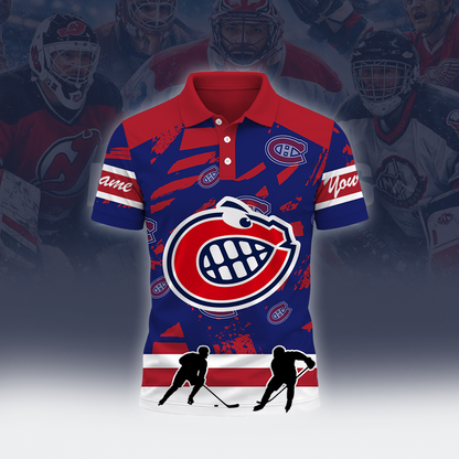 [SUPER SALE] NEW CUSTOMIZED NHL11 MCD MONTREAL CANADIENS POLO SHIRT