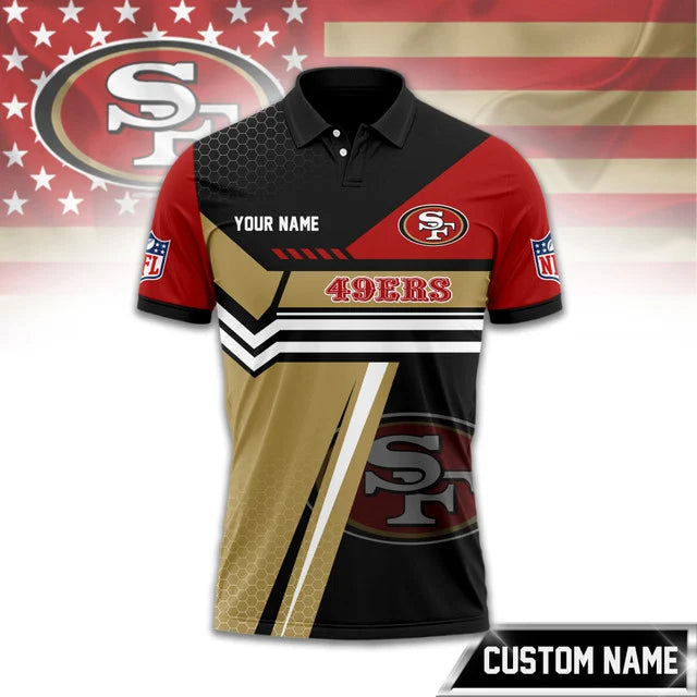 SPECIAL EDITION - NEW CUSTOMIZED NFL11 SF49 SAN FRANCISCO 49ERS POLO SHIRT, ZIP POLO SHIRT & T-SHIRTS