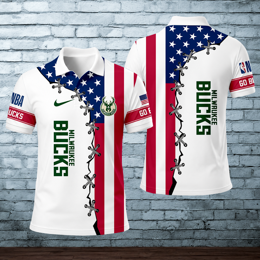 LIMITED EDITION - NEW CUSTOMIZED NBA11 MBU MILWAUKEE BUCKS POLO SHIRT