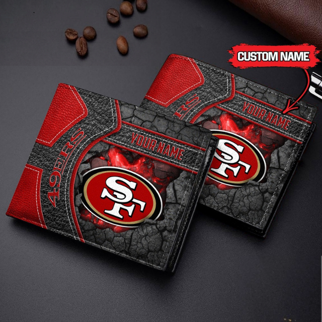 VIRAL SALE - NEW CUSTOMIZED NFL11 SF49 SAN FRANCISCO 49ERS LEATHER WALLET