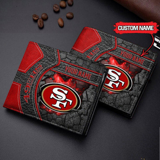 VIRAL SALE - NEW CUSTOMIZED NFL11 SF49 SAN FRANCISCO 49ERS LEATHER WALLET