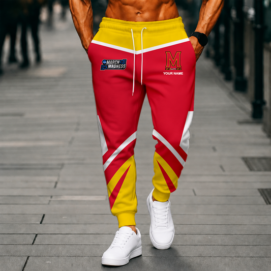 LIMITED EDITION - NEW CUSTOMIZED NCAA MAM11 MLT MARYLAND TERRAPINS SWEATPANTS