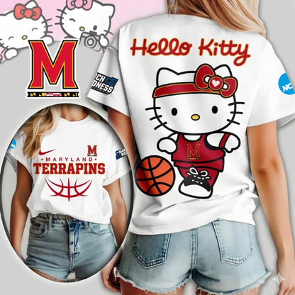 LIMITED EDITION - NEW CUSTOMIZED MAM NCAA11 MLT ML TERRAPINS HELLO KITTY T-SHIRT, SWEATSHIRT, HOODIE & ZIP HOODIE