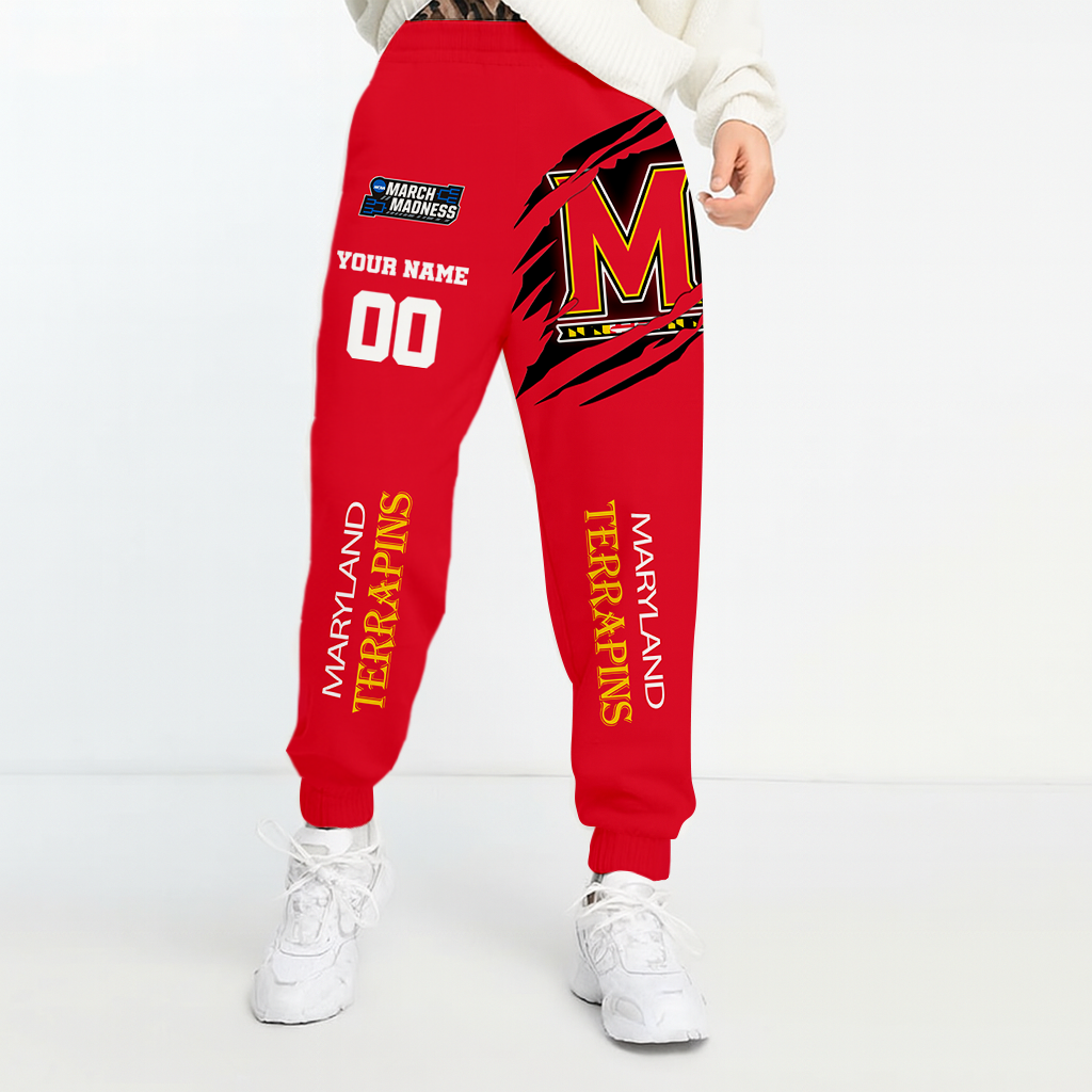 LIMITED EDITION - NEW CUSTOMIZED NCAA FBS11 MLT MARYLAND TERRAPINS UNISEX LONG PANTS