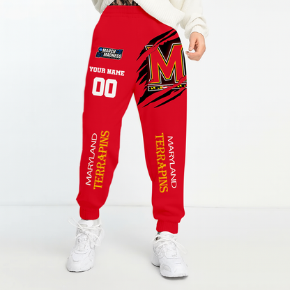 LIMITED EDITION - NEW CUSTOMIZED NCAA FBS11 MLT MARYLAND TERRAPINS UNISEX LONG PANTS