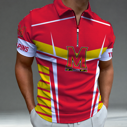 [FAN FAVORITE] NEW CUSTOMIZED NCAA MAM11 MLT MARYLAND TERRAPINS STRAPPY POLO SHIRT