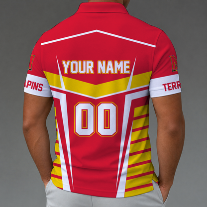 [FAN FAVORITE] NEW CUSTOMIZED NCAA MAM11 MLT MARYLAND TERRAPINS STRAPPY POLO SHIRT