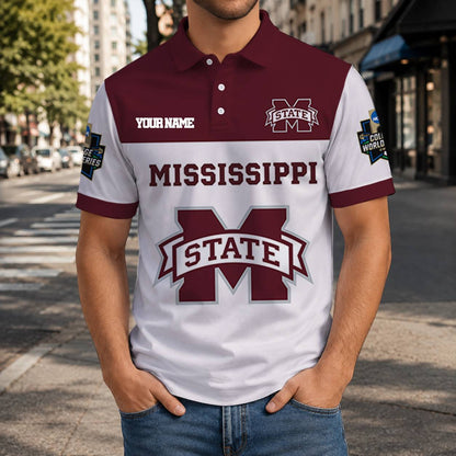 LIMITED EDITION - NEW CUSTOMIZED NCAA CWS11 MSB MISSISSIPPI STATE BULLDOGS T-SHIRT, POLO SHIRT, ZIP POLO SHIRT, SWEATSHIRT, HOODIE & ZIP HOODIE