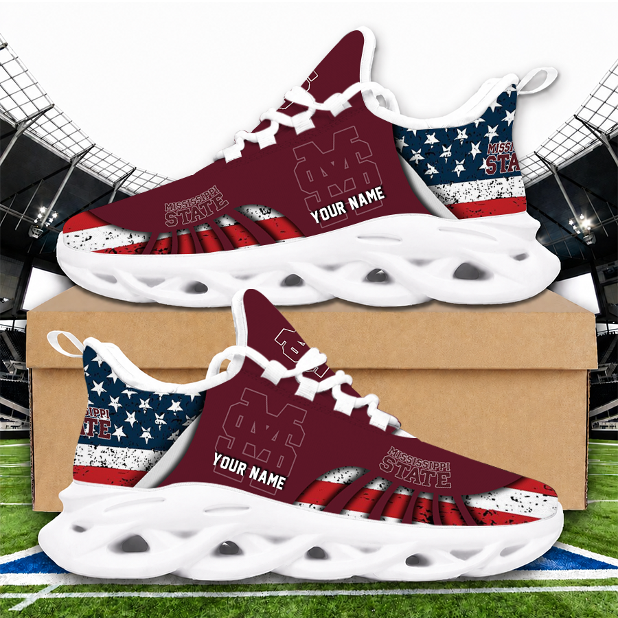 [FAN FAVORITE] NEW CUSTOMIZED NCAA CWS11 MSB MISSISSIPPI STATE BULLDOGS UNISEX CLUNKY SNEAKERS