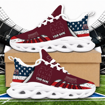 [FAN FAVORITE] NEW CUSTOMIZED NCAA CWS11 MSB MISSISSIPPI STATE BULLDOGS UNISEX CLUNKY SNEAKERS