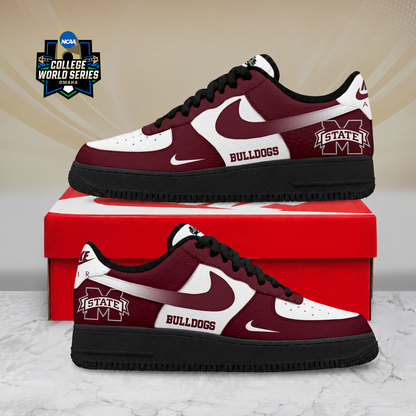 SPECIAL EDITION - NEW CUSTOMIZED NCAA CWS11 MSB MISSISSIPPI STATE BULLDOGS AF1 SHOES